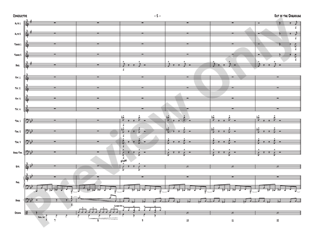 Out of the Doghouse - Jazz Ensemble Conductor Score & Parts(Digital Download)