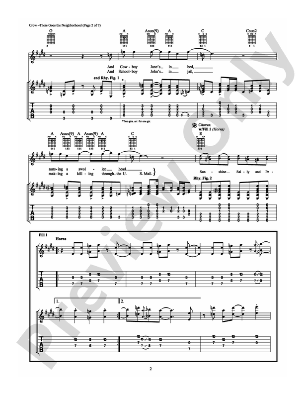 There Goes the Neighborhood - Guitar TAB (Digital Download)