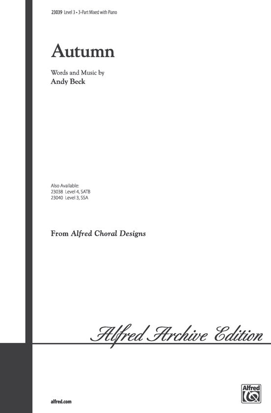 Autumn – 3-Part Choral Octavo (Digital Download)