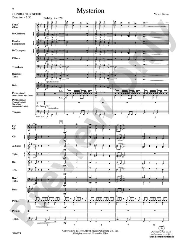 Mysterion - Concert Band Conductor Score & Parts (Digital Download)