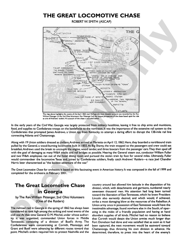 The Great Locomotive Chase – Full Orchestra Conductor Score & Parts (Digital Download)