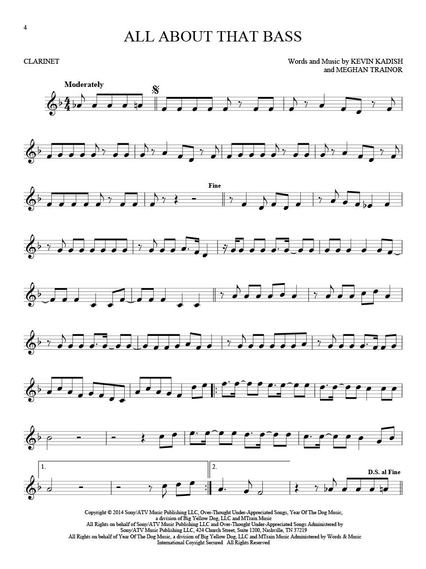 101 Hit Songs - Clarinet Solo - Hal Leonard 197182