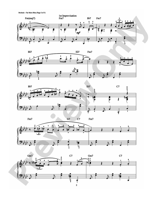 Far More Blue - Piano (Digital Download)