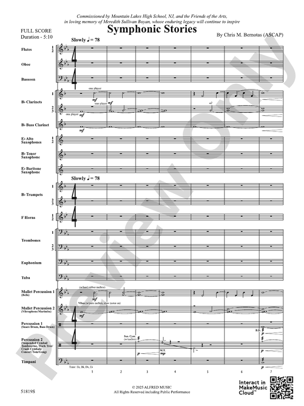 Symphonic Stories - Concert Band Conductor Score & Parts(Digital Download)
