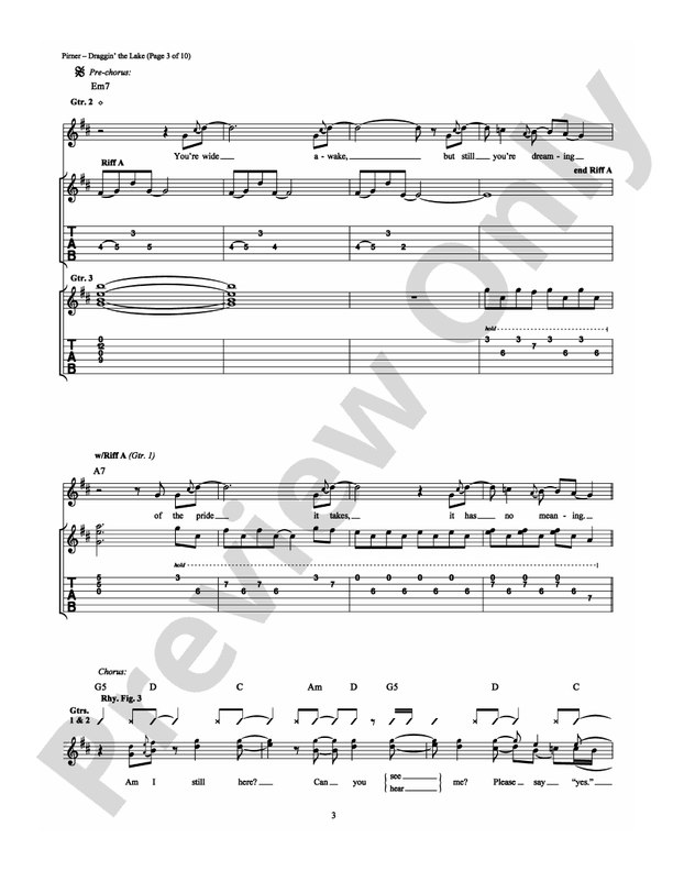 Draggin' the Lake - Guitar TAB (Digital Download)