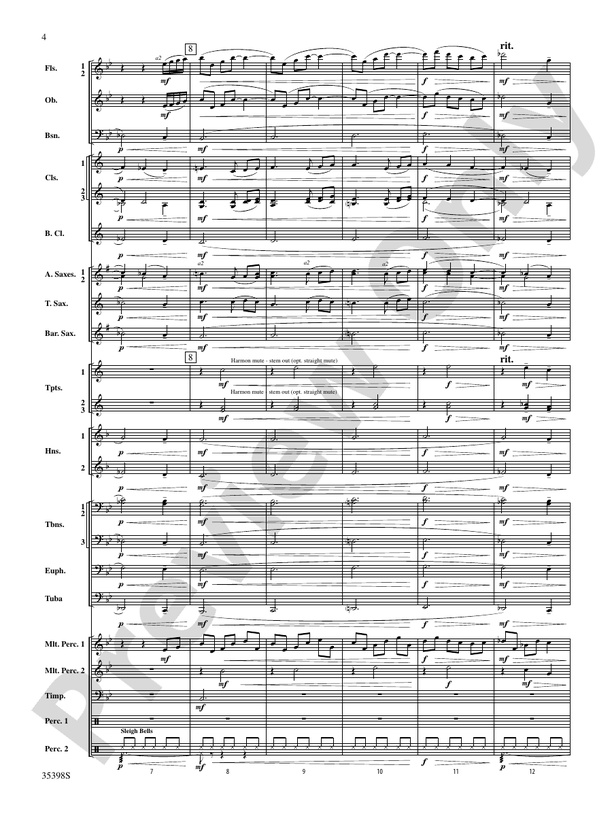 Sleep in Heavenly Peace - Concert Band Conductor Score & Parts (Digital Download)