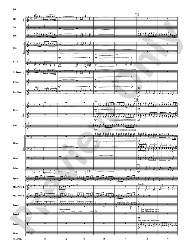 Winds of Change - Concert Band Conductor Score & Parts (Digital Download)