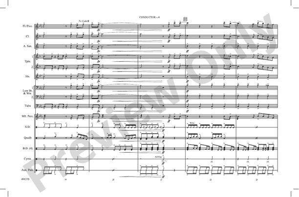 Take My Breath – Marching Band Conductor Score & Parts (Digital Download)