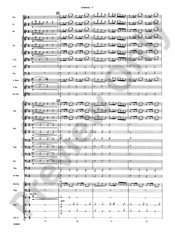 Shivaree - Concert Band Conductor Score & Parts (Digital Download)