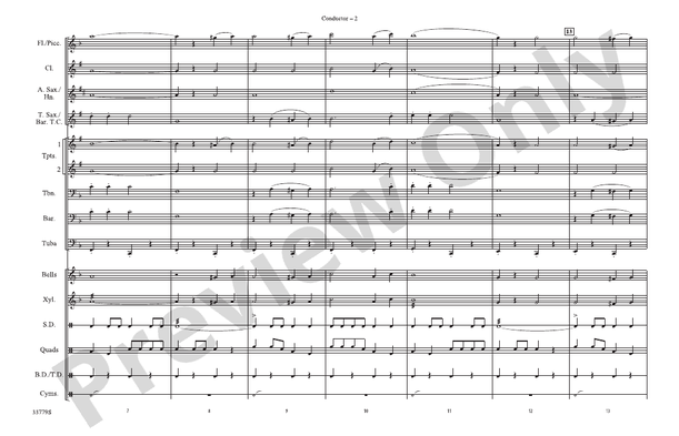 Stars and Stripes Forever – Marching Band Conductor Score & Parts (Digital Download)