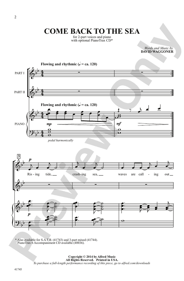 Come Back to the Sea – 2-Part Choral Octavo (Digital Download)