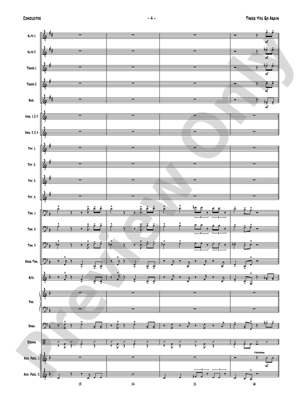 There You Go Again - Jazz Ensemble Conductor Score & Parts(Digital Download)