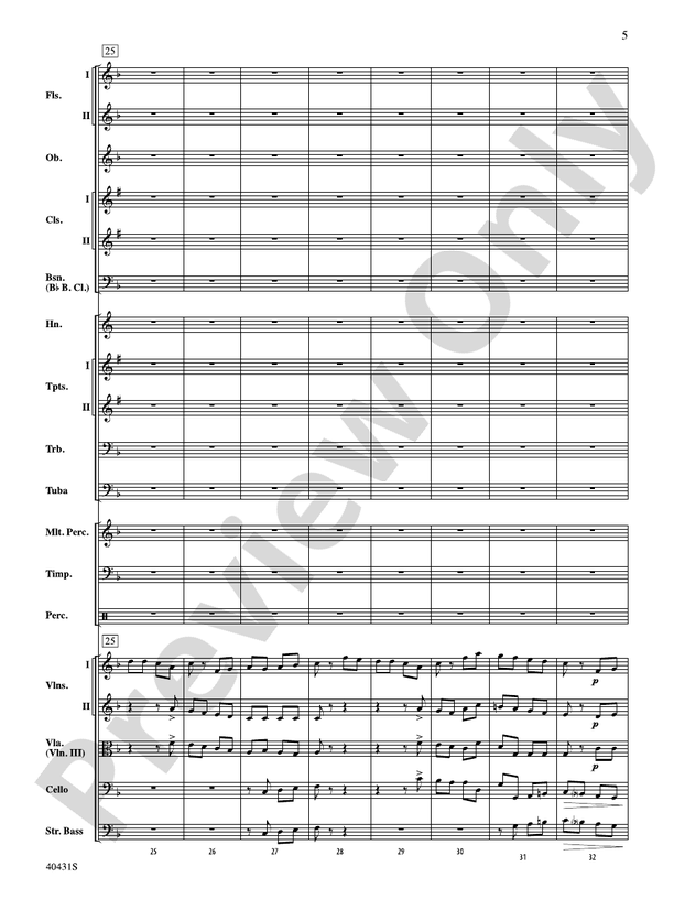 Leroy Anderson's Irish Suite, Part 2 (Themes from) – Full Orchestra Conductor Score & Parts (Digital Download)
