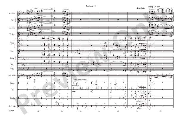 Sing Sang Sung – Marching Band Conductor Score & Parts (Digital Download)