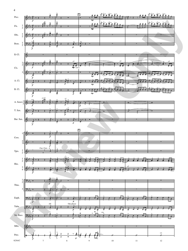 Blue Tango - Concert Band Conductor Score & Parts (Digital Download)