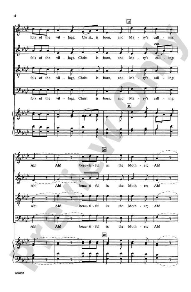 Bring a Torch, Jeanette, Isabella - Arr. Shaw/Parker – SATB Choral Octavo (Digital Download)