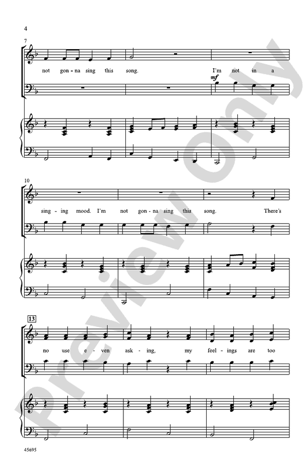 I'm Not Gonna Sing This Song! – 3-Part Mixed Choral Octavo (Digital Download)