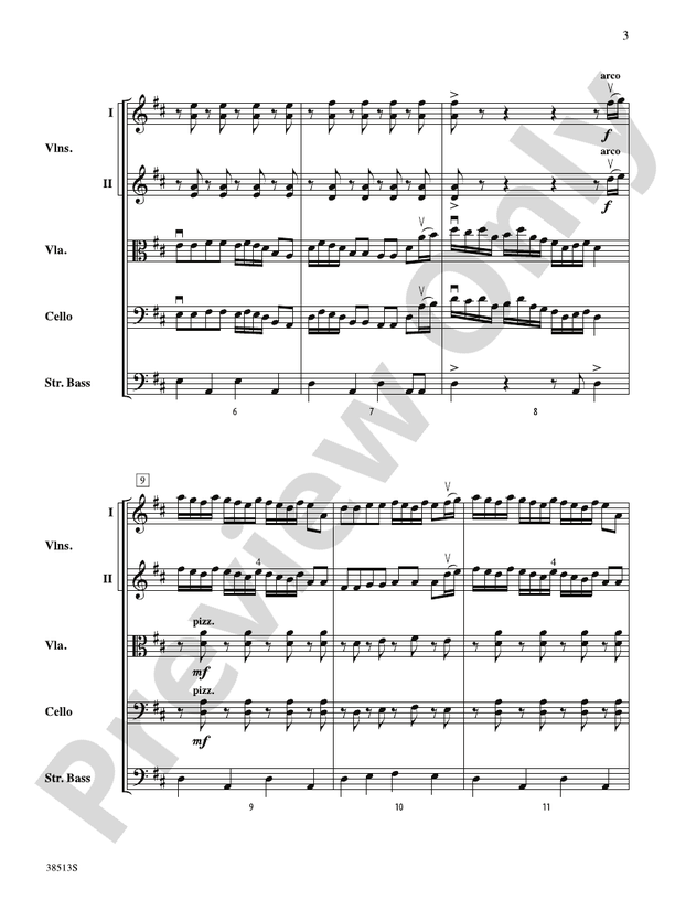 American Fiddle Triptych – String Orchestra Conductor Score & Parts (Digital Download)