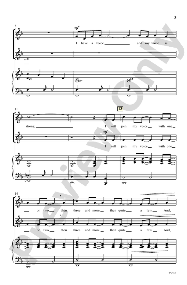 I Have a Voice – 2-Part Choral Octavo (Digital Download)