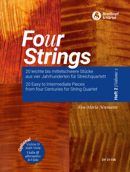 Four Strings Volume 2 - String Quartet/Optional Violin 3 arranged by Neumann Breitkopf DV31106