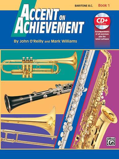Accent on Achievement Book 1 - Baritone or Euphonium Bass Clef/CD by O'Reilly/Williams Alfred 17093