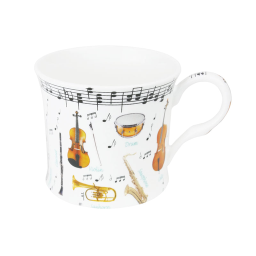 Mug White with Orchestral Instruments and their Names