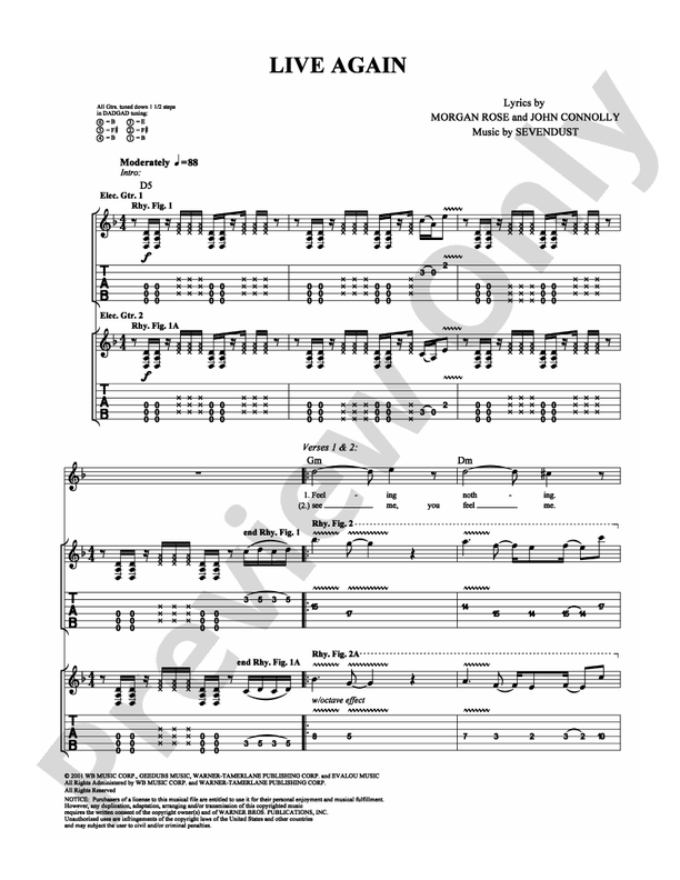 Live Again - Guitar TAB (Digital Download)