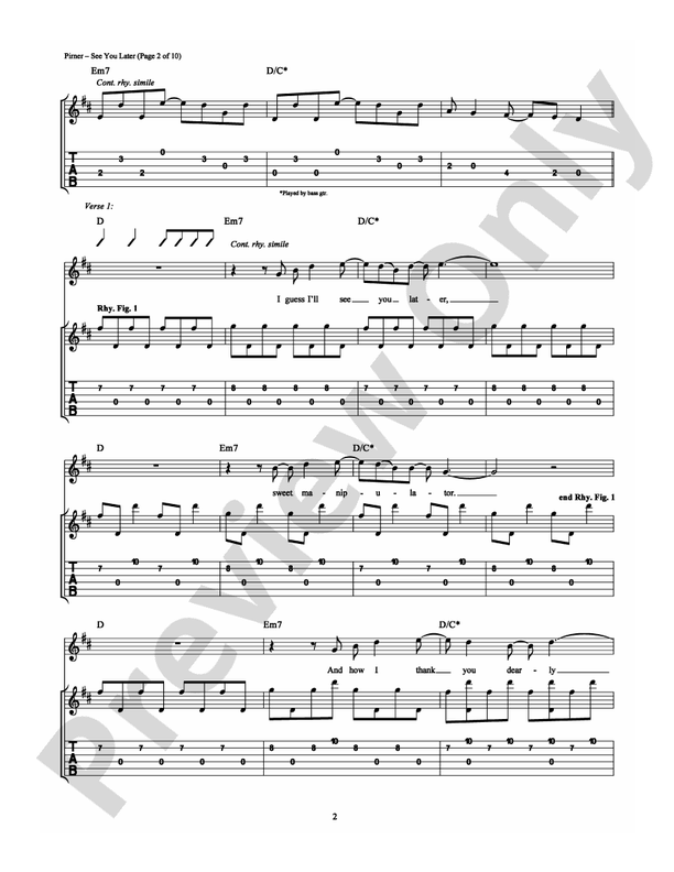 See You Later - Guitar TAB (Digital Download)