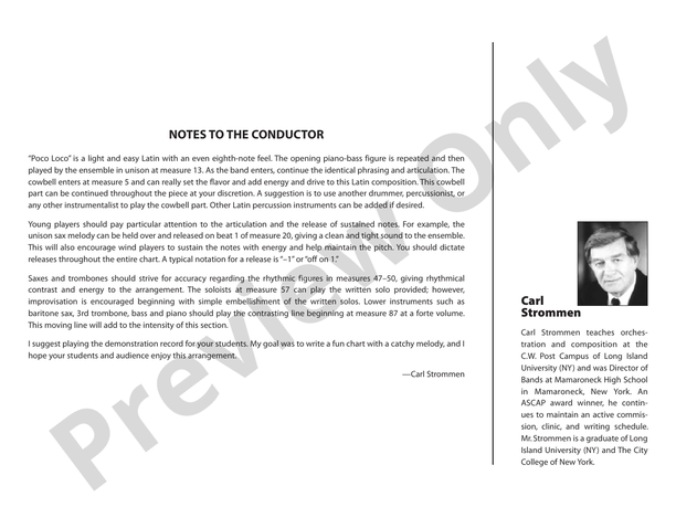 Poco Loco - Jazz Ensemble Conductor Score & Parts (Digital Download)