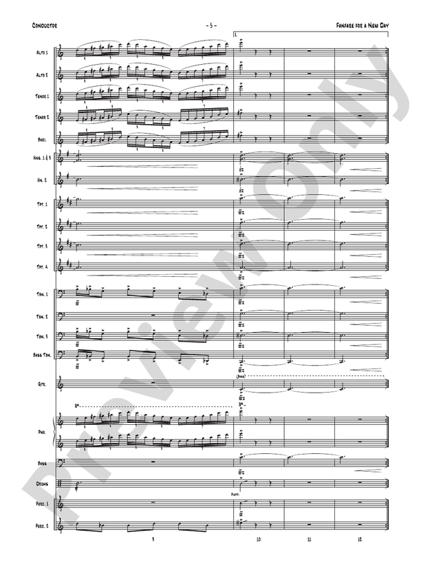 Fanfare for a New Day - Jazz Ensemble Conductor Score & Parts(Digital Download)