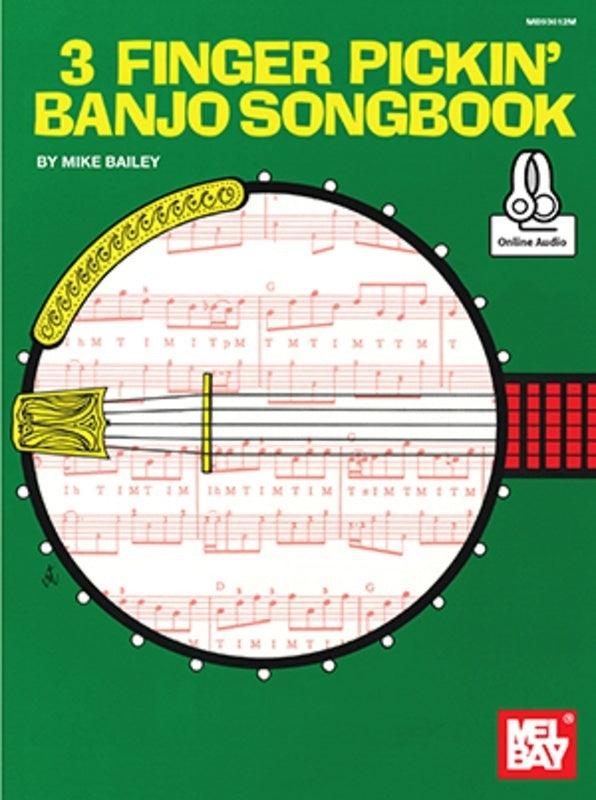 3 FINGER PICKIN BANJO SONGBOOK BK/OA - BAILEY MIKE - Mel Bay 93612M
