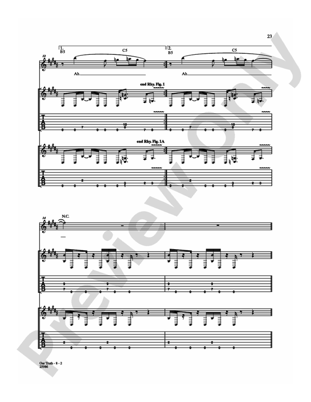 Our Truth - Guitar TAB (Digital Download)