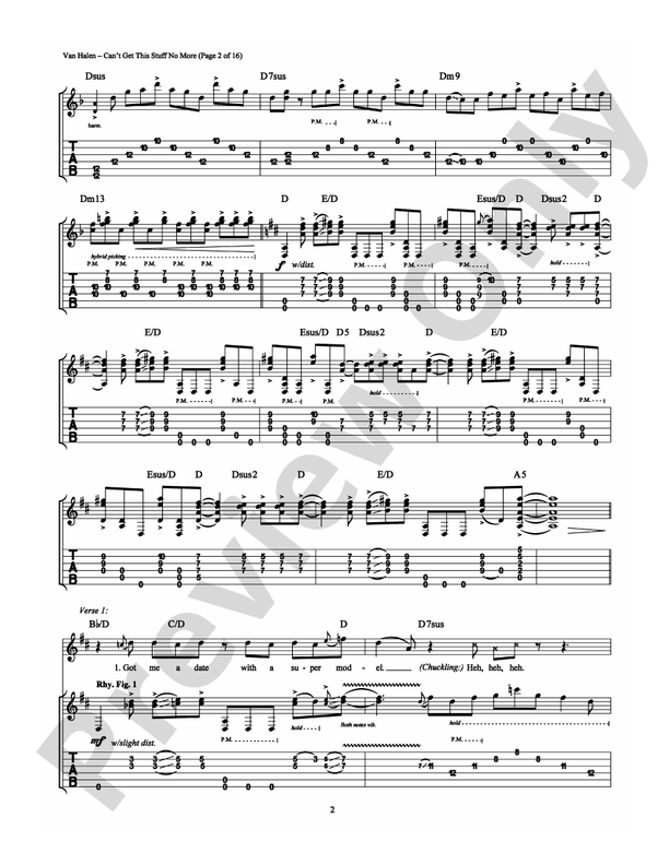 Can't Get This Stuff No More - Guitar TAB (Digital Download)