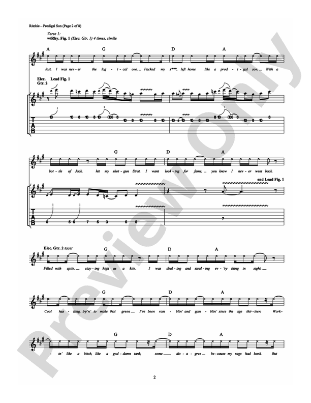 Prodigal Son - Guitar TAB (Digital Download)