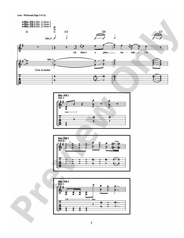 Whitewash - Guitar TAB (Digital Download)