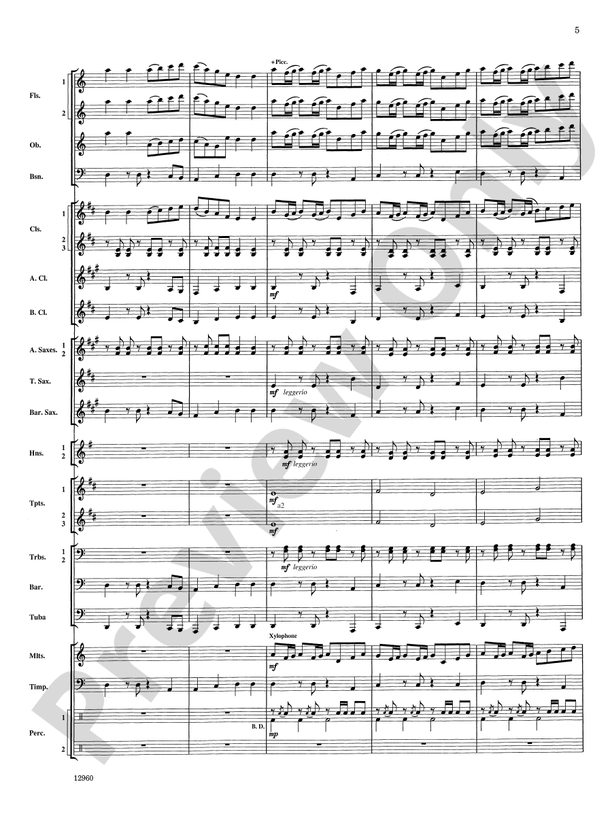 Sailing Songs - Concert Band Conductor Score & Parts (Digital Download)