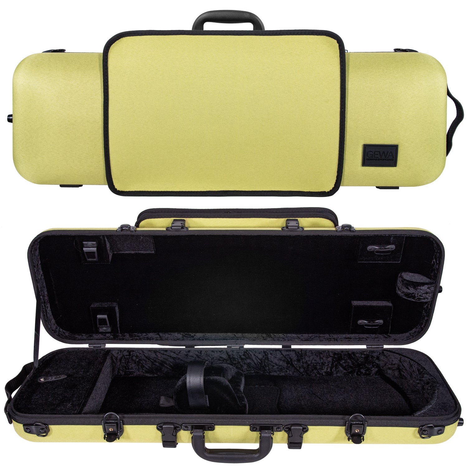 GEWA Bio-A Oblong Violin Case with Sheet Music Pocket Lime 4/4-1/2