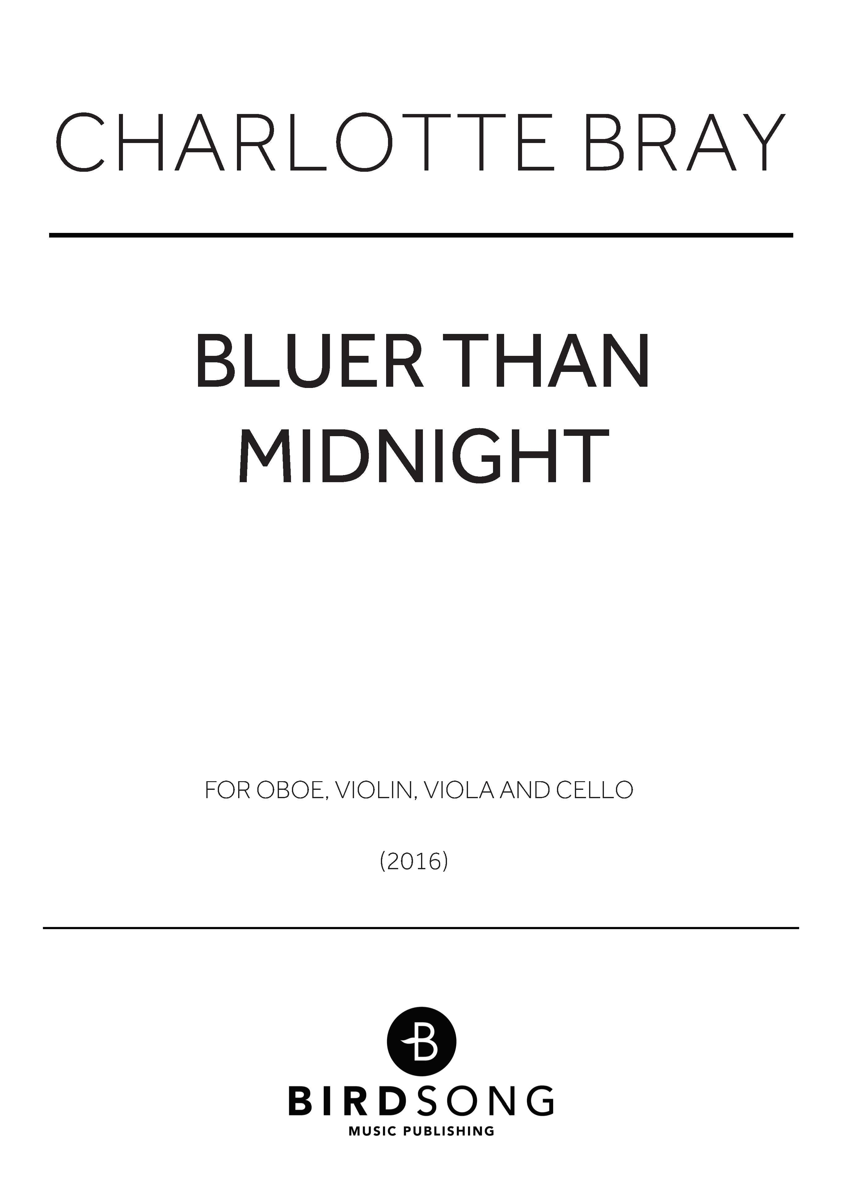 Bluer Than Midnight - Instrumental Quartet (Digital Download)