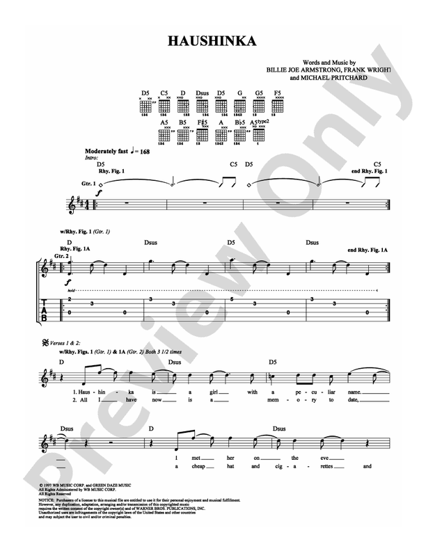 Haushinka - Guitar TAB (Digital Download)