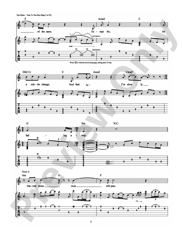 Year to the Day - Guitar TAB (Digital Download)