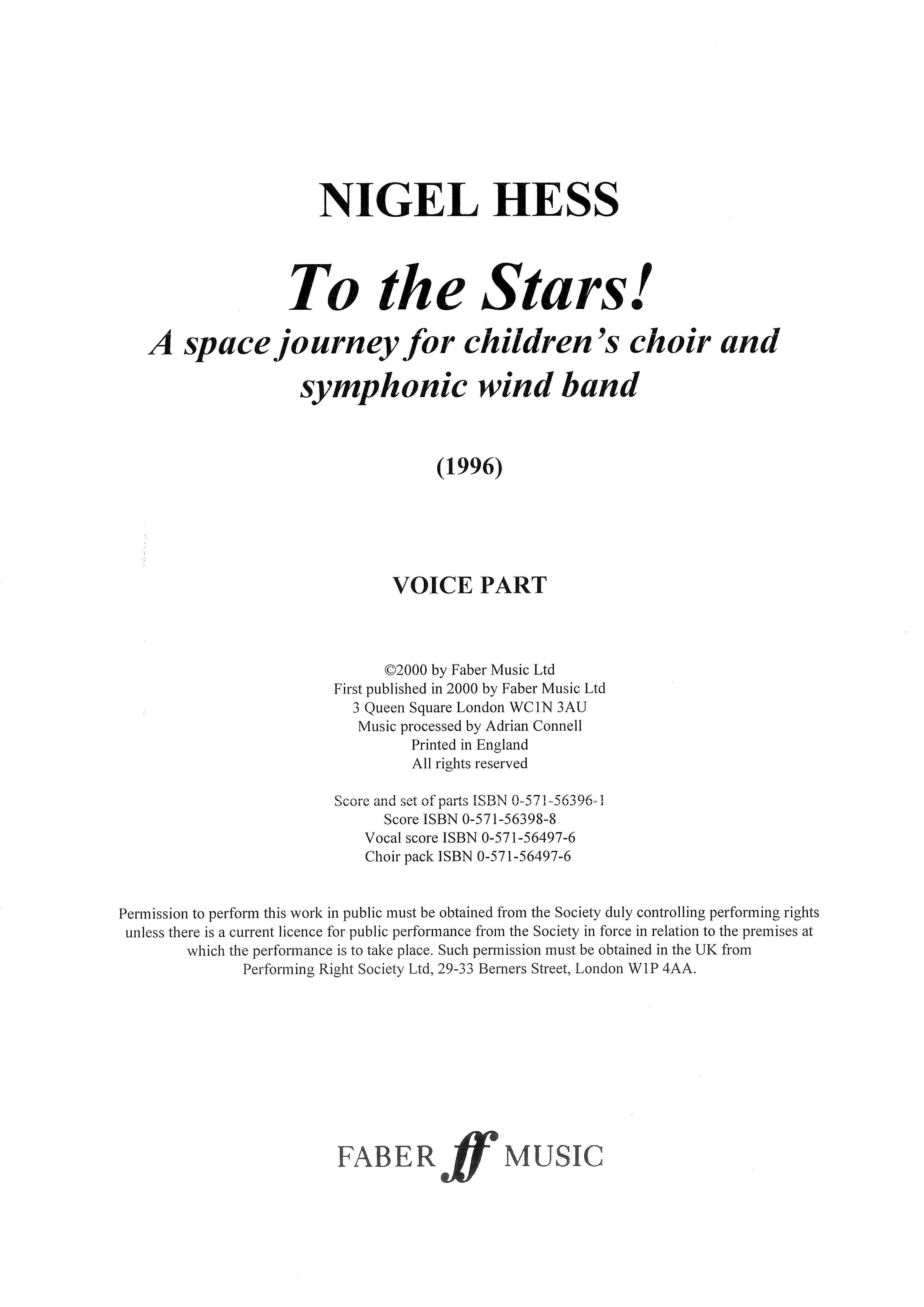 To the Stars! - Children's Choir Part (Digital Download)