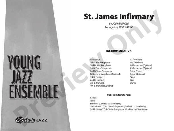 St. James Infirmary - Jazz Ensemble Conductor Score & Parts(Digital Download)