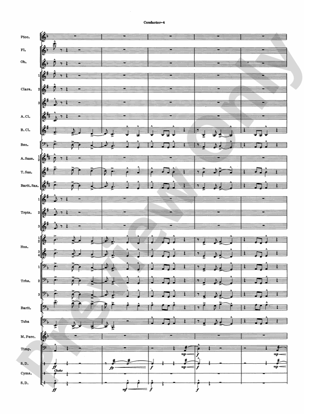 Variants - Concert Band Conductor Score & Parts (Digital Download)