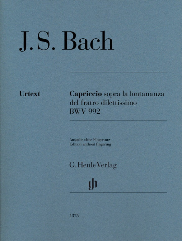 Capriccio Sopra la Lontananza BWV 992 no Fingering