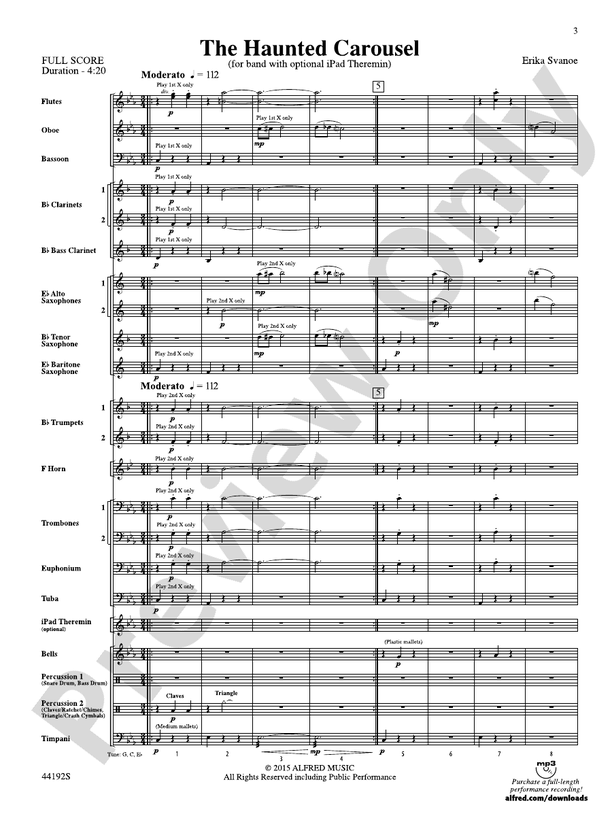 The Haunted Carousel - Concert Band Conductor Score & Parts (Digital Download)