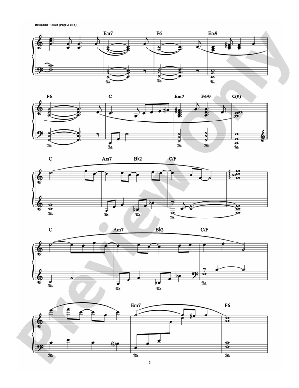 Blue - Piano (Digital Download)