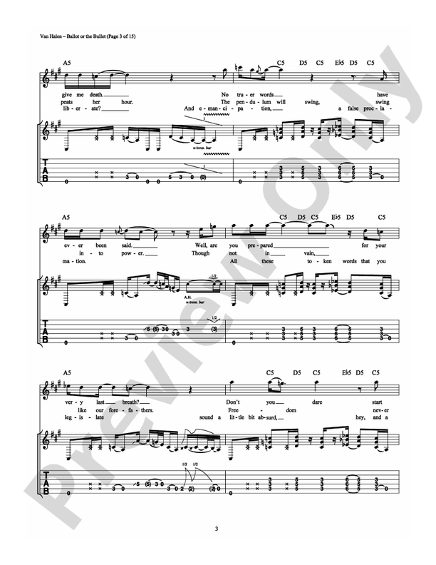 Ballot or the Bullet - Guitar TAB (Digital Download)