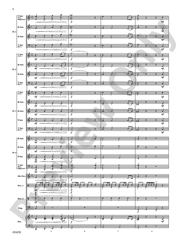 Christmas Holiday March (Flexible Arrangement) - Concert Band Conductor Score & Parts (Digital Download)