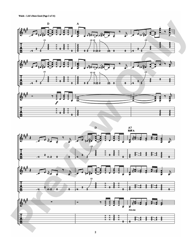 Life's Been Good - Guitar TAB (Digital Download)