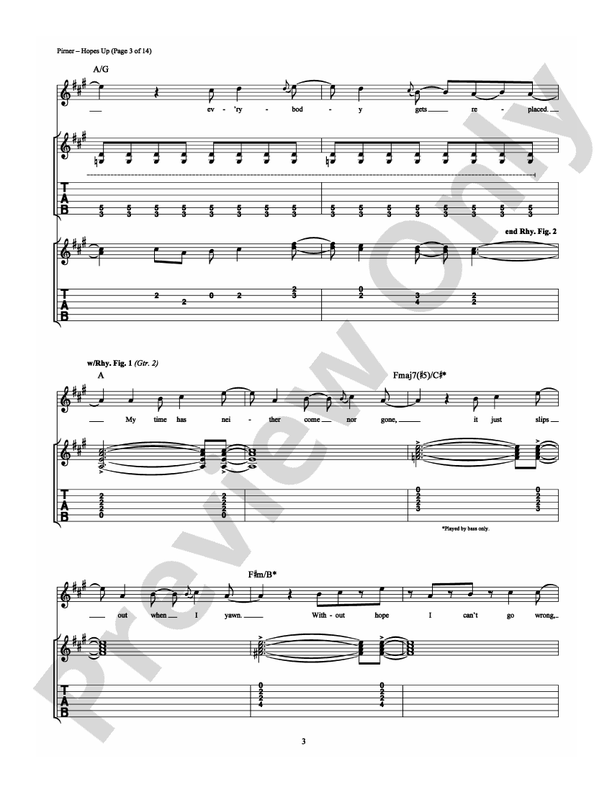 Hopes Up - Guitar TAB (Digital Download)